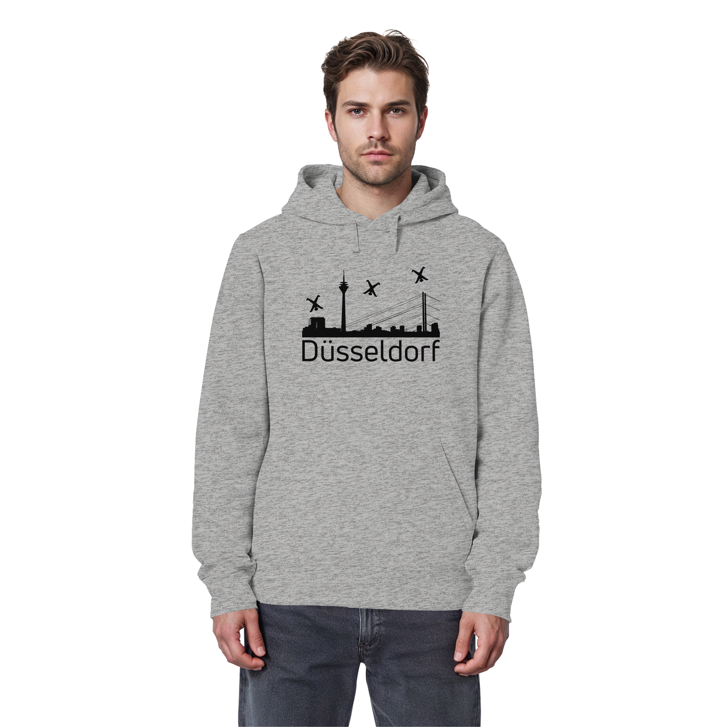 Skyline - Düsseldorf Black - Organic Basic Hoodie
