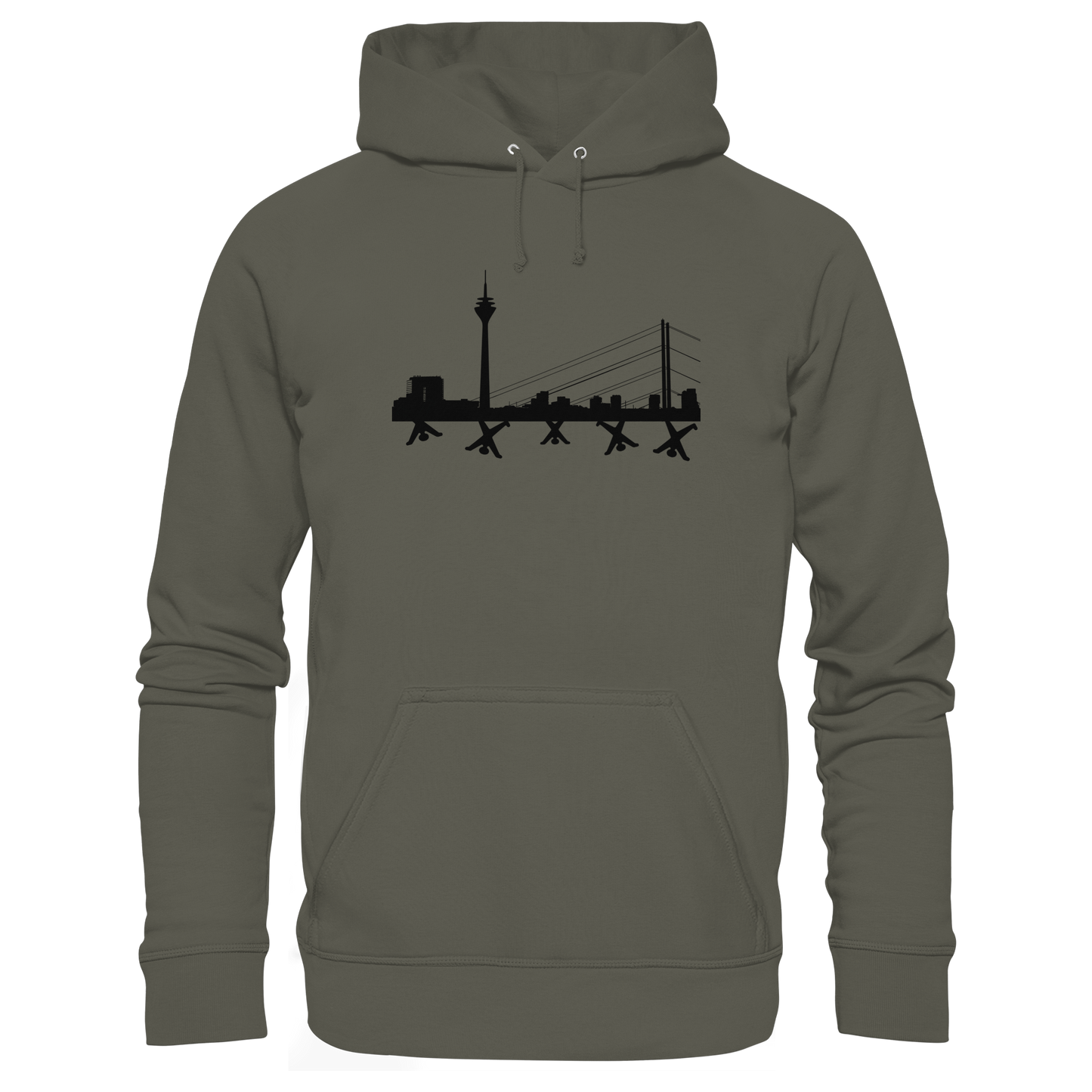 Skyline - Black - Organic Basic Hoodie