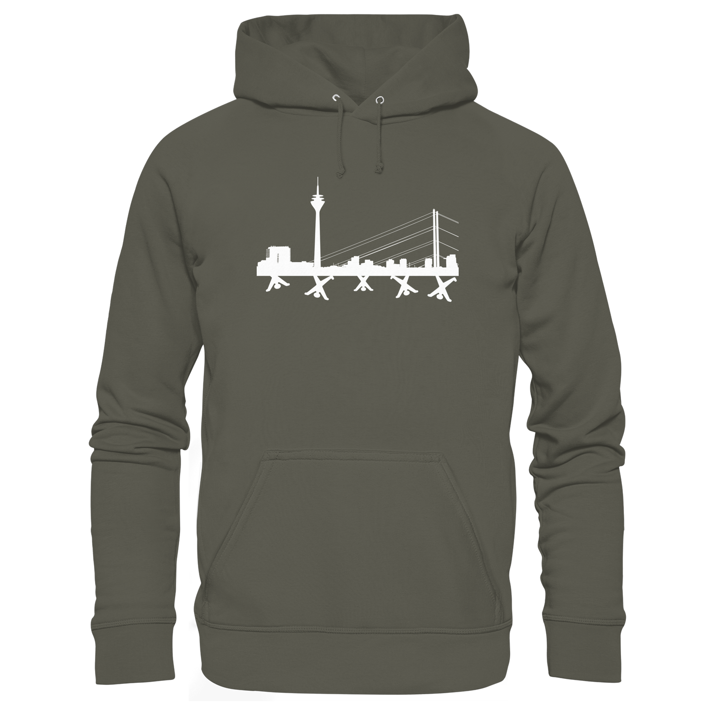 Skyline - White - Organic Basic Hoodie