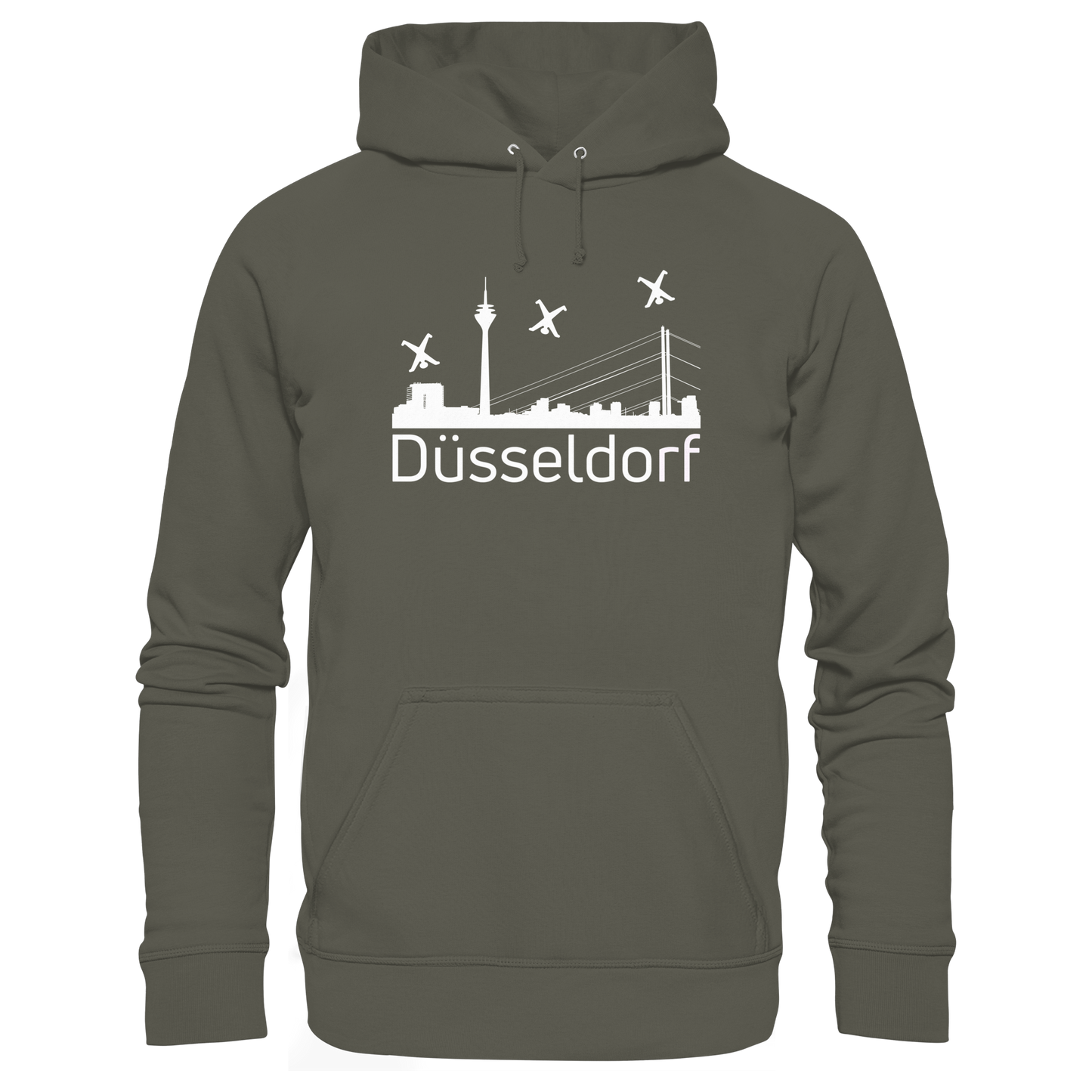 Skyline - Düsseldorf White - Organic Basic Hoodie