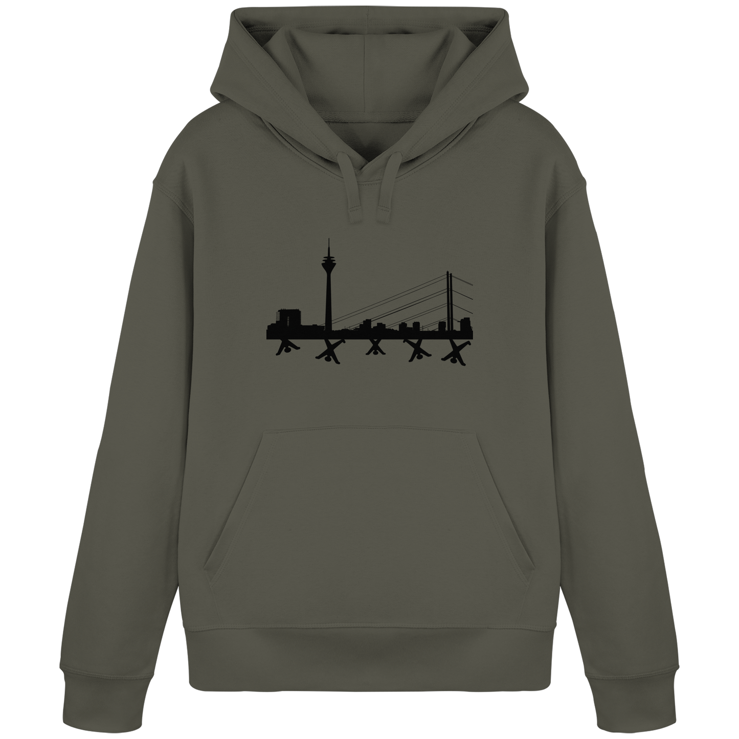 Skyline - Black - Organic Basic Hoodie