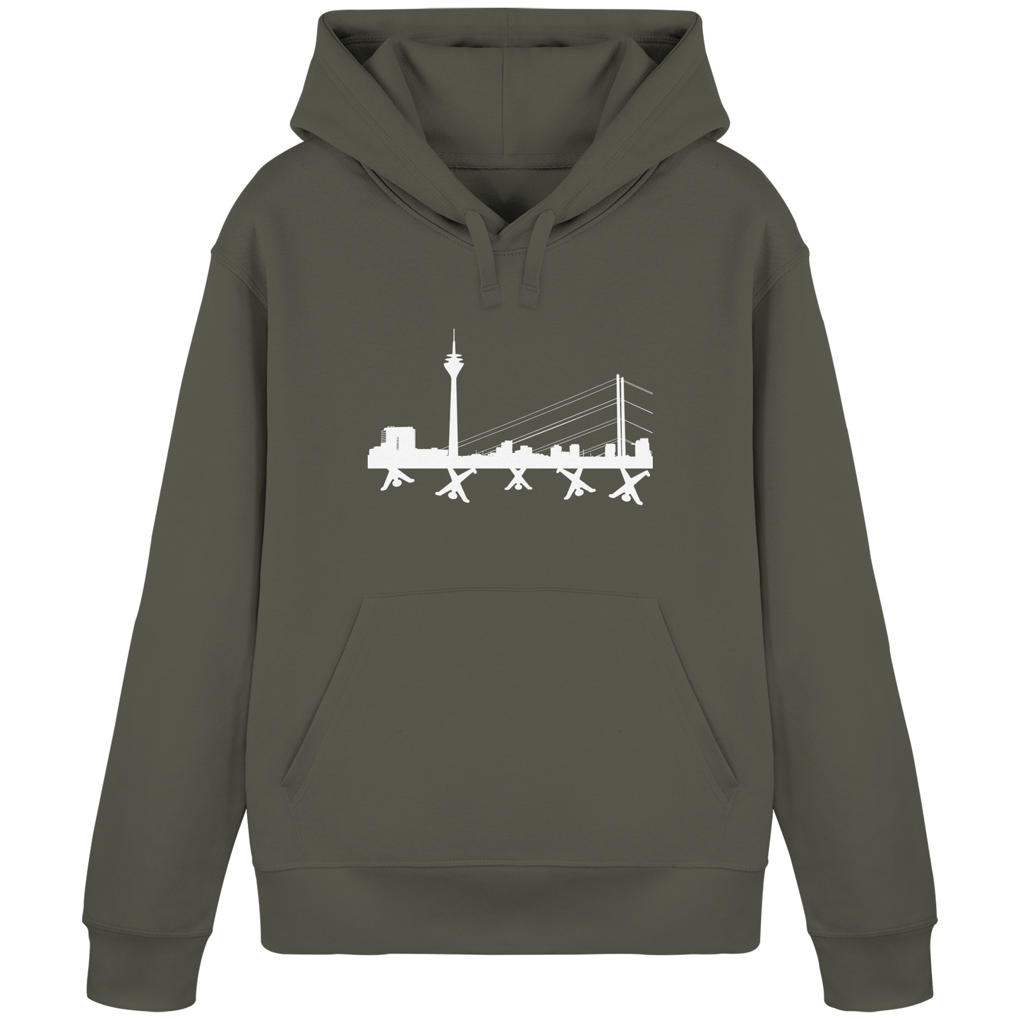Skyline - White - Organic Basic Hoodie