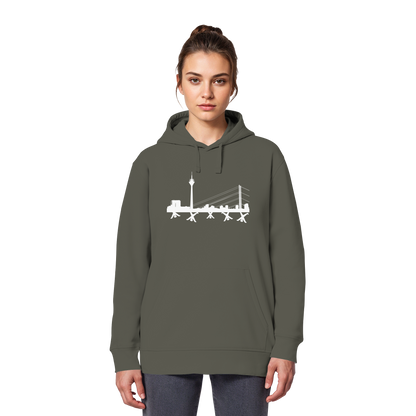 Skyline - White - Organic Basic Hoodie