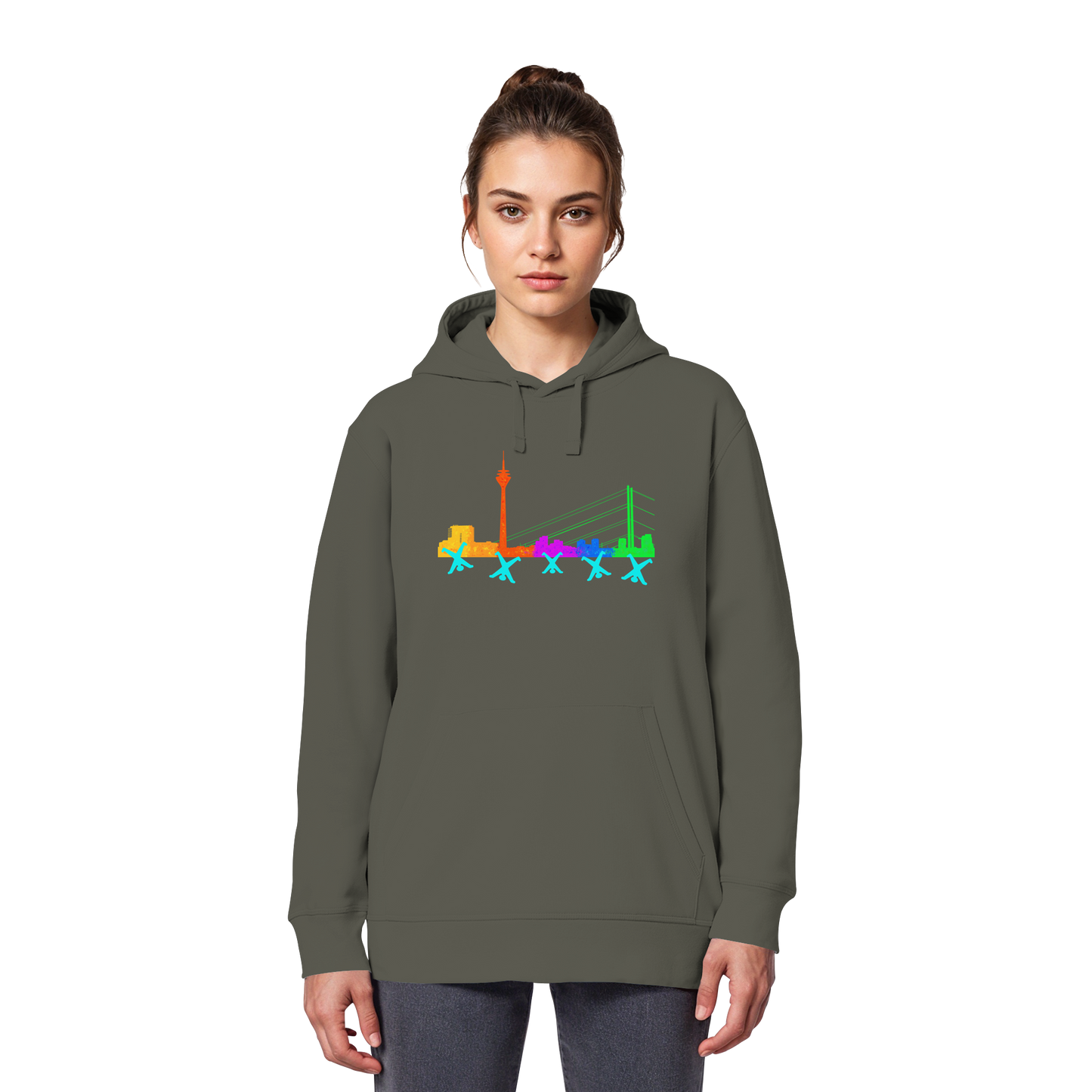 Skyline - Rainbow - Organic Basic Hoodie