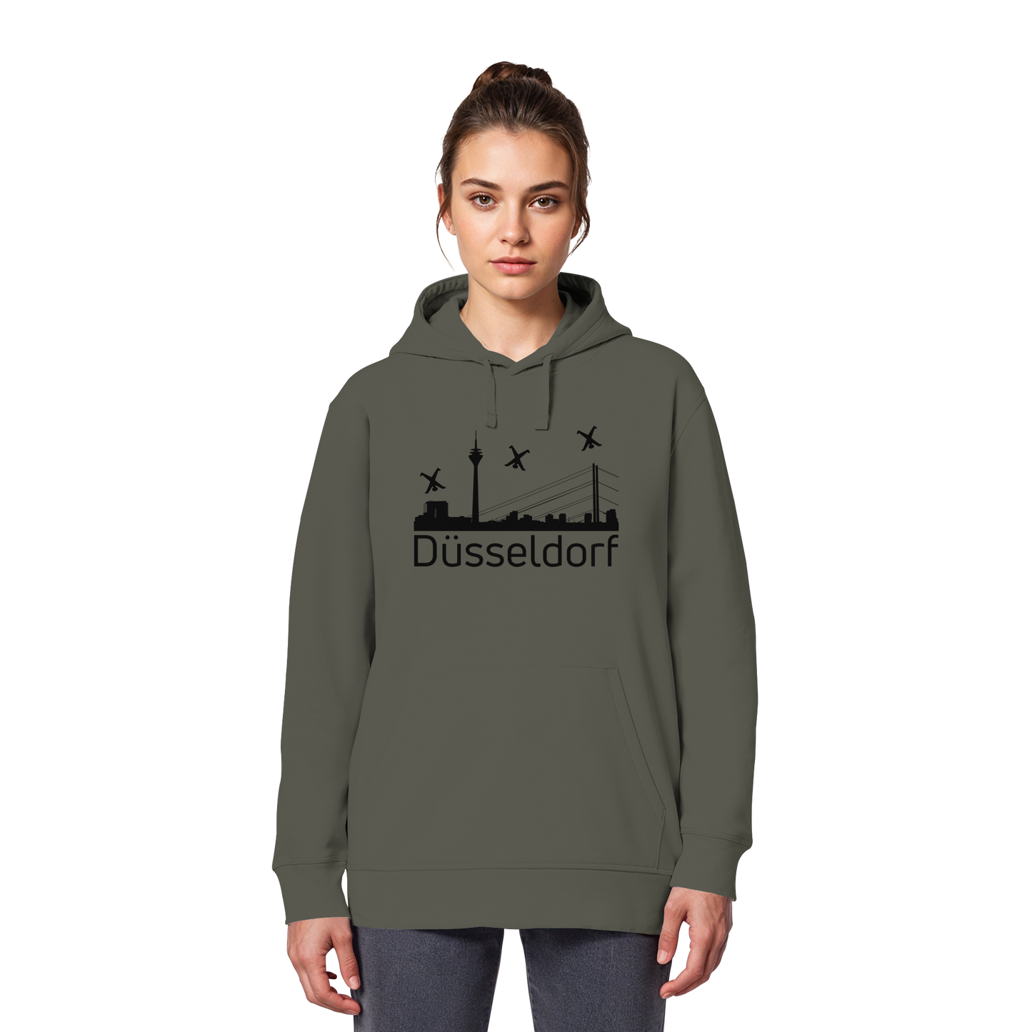 Skyline - Düsseldorf Black - Organic Basic Hoodie
