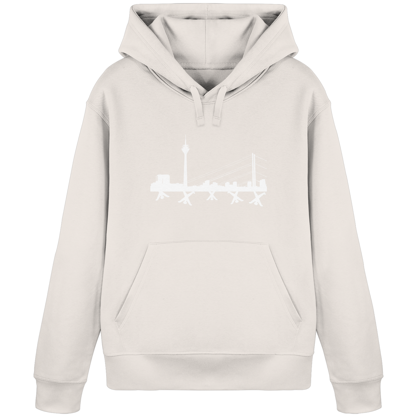 Skyline - White - Organic Basic Hoodie