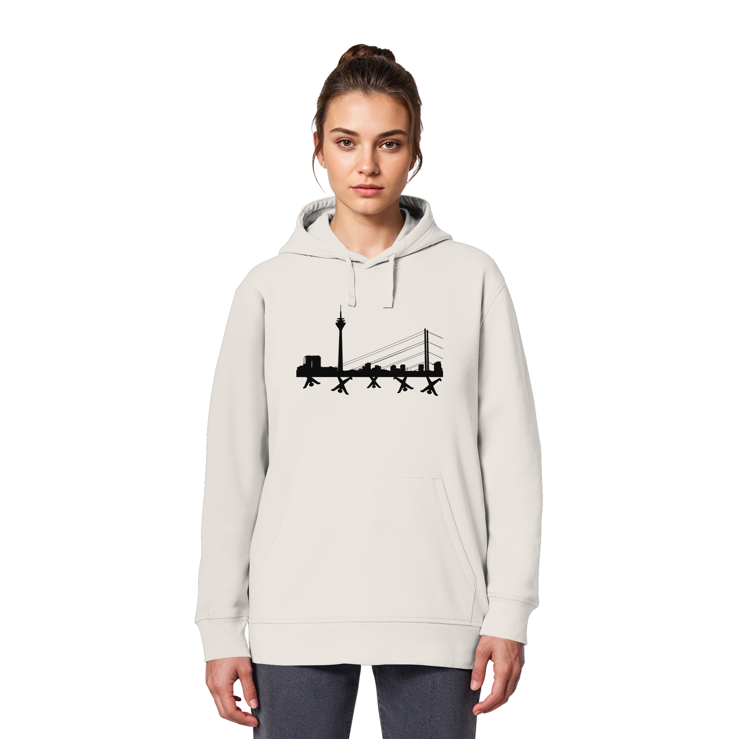 Skyline - Black - Organic Basic Hoodie