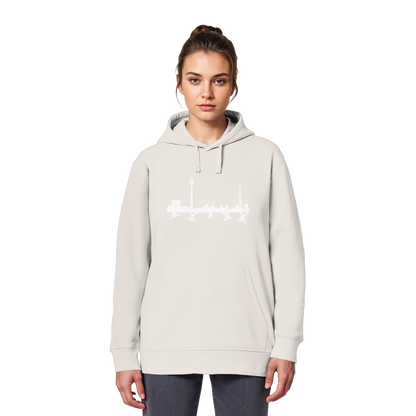 Skyline - White - Organic Basic Hoodie