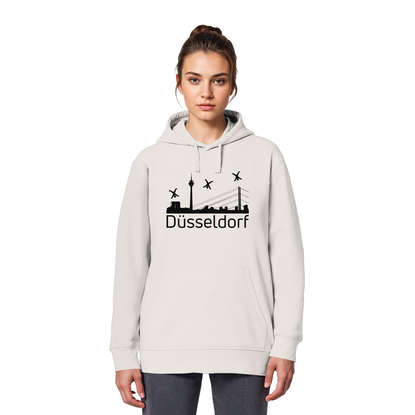 Skyline - Düsseldorf Black - Organic Basic Hoodie