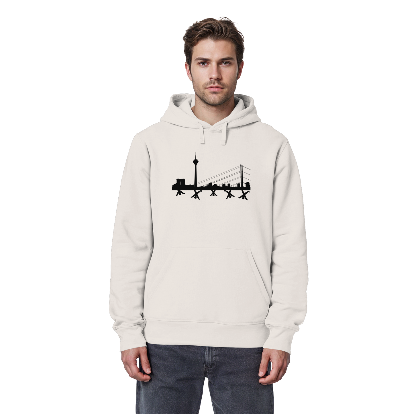 Skyline - Black - Organic Basic Hoodie