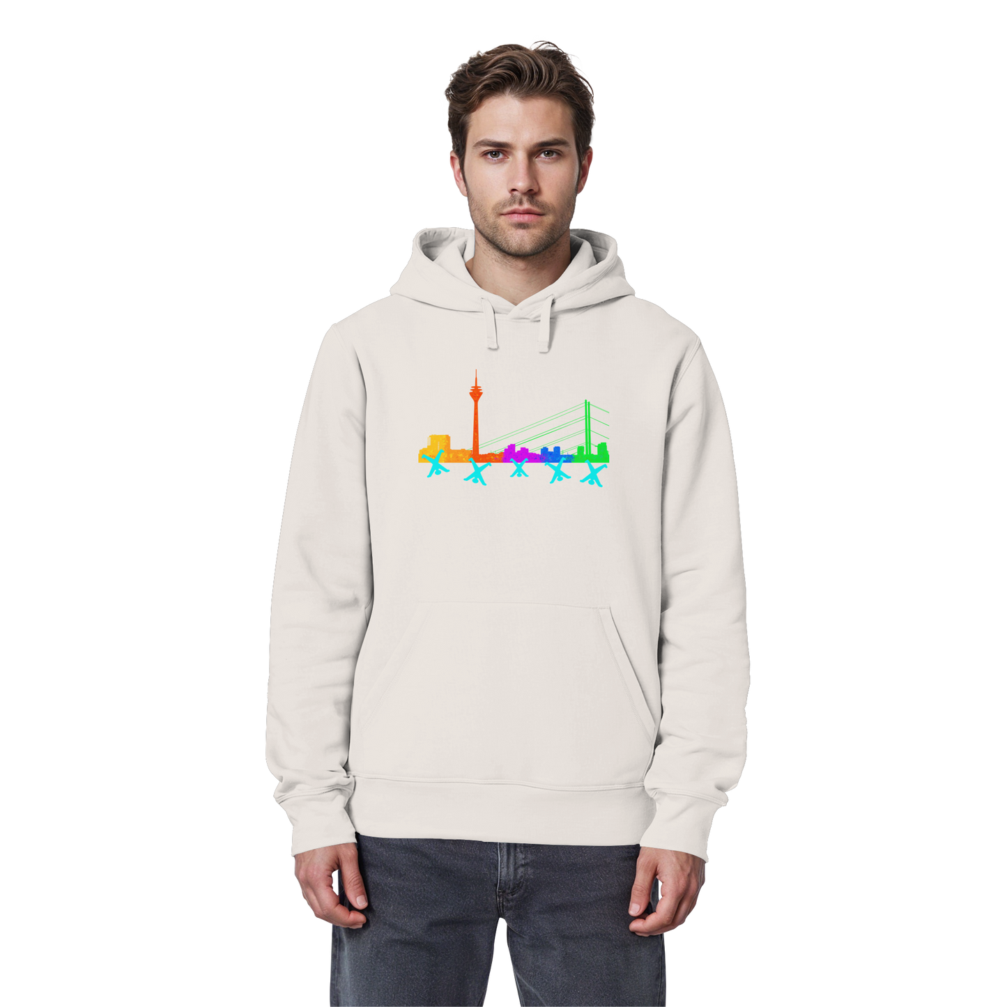 Skyline - Rainbow - Organic Basic Hoodie