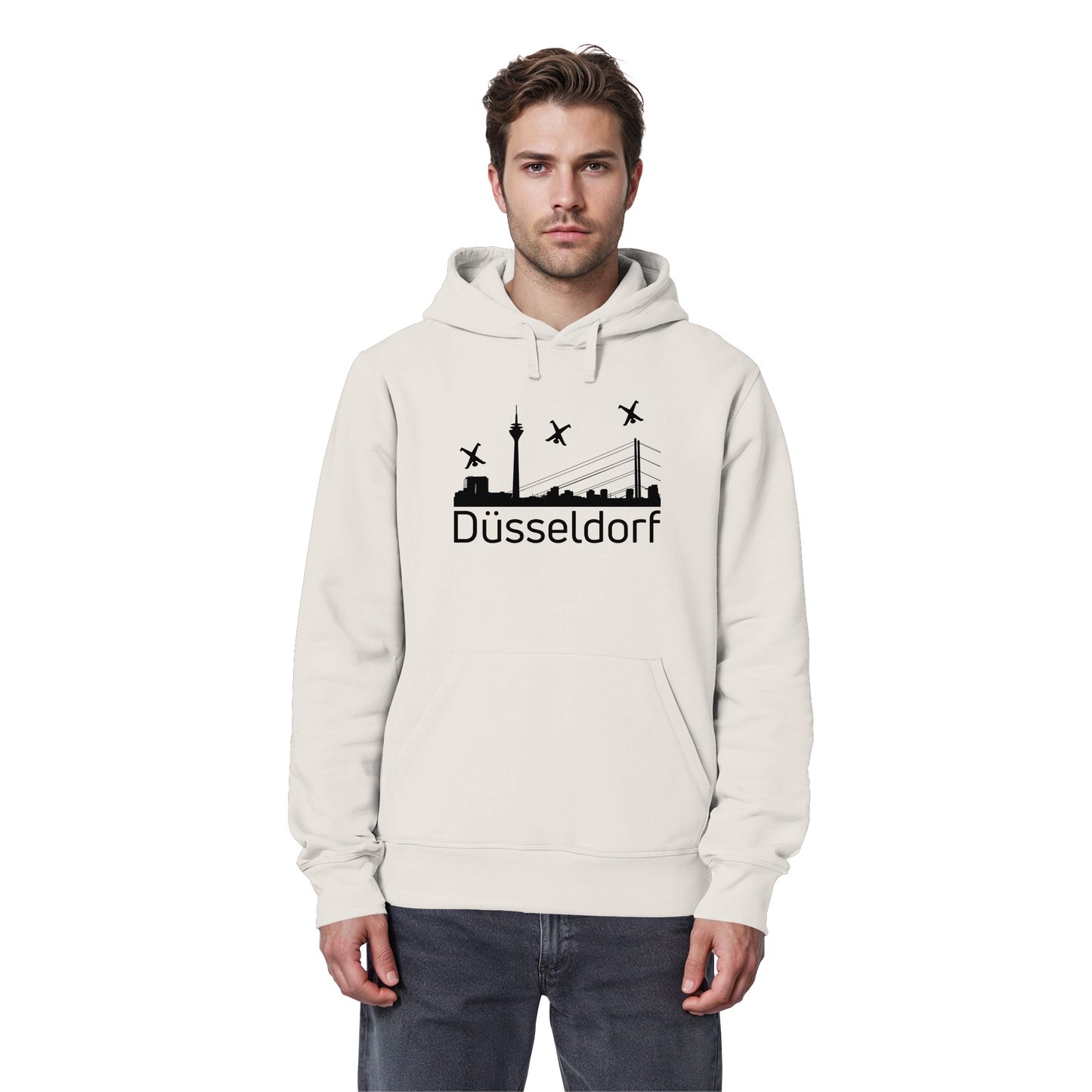 Skyline - Düsseldorf Black - Organic Basic Hoodie