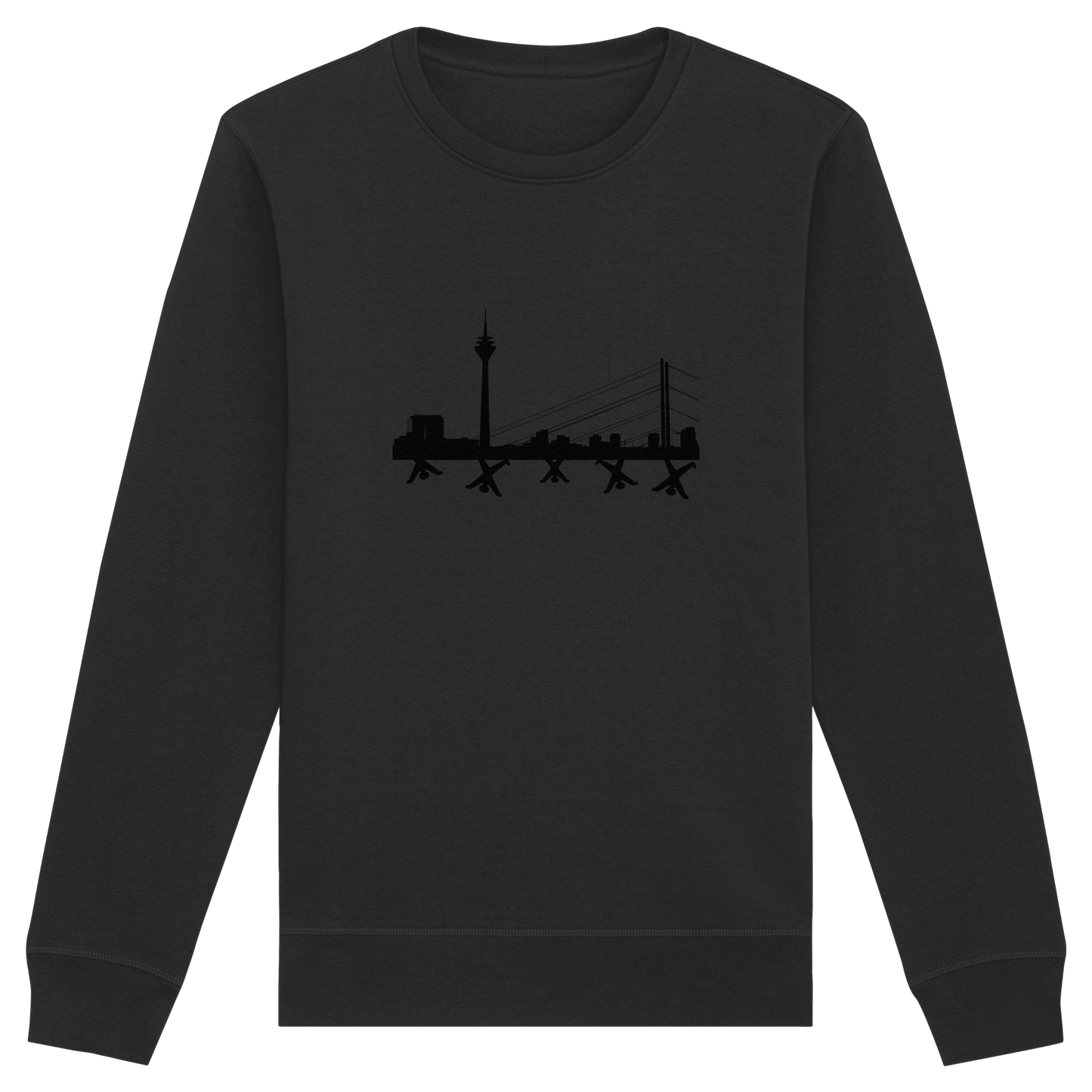 Skyline - Black - Organic Basic Unisex Sweatshirt
