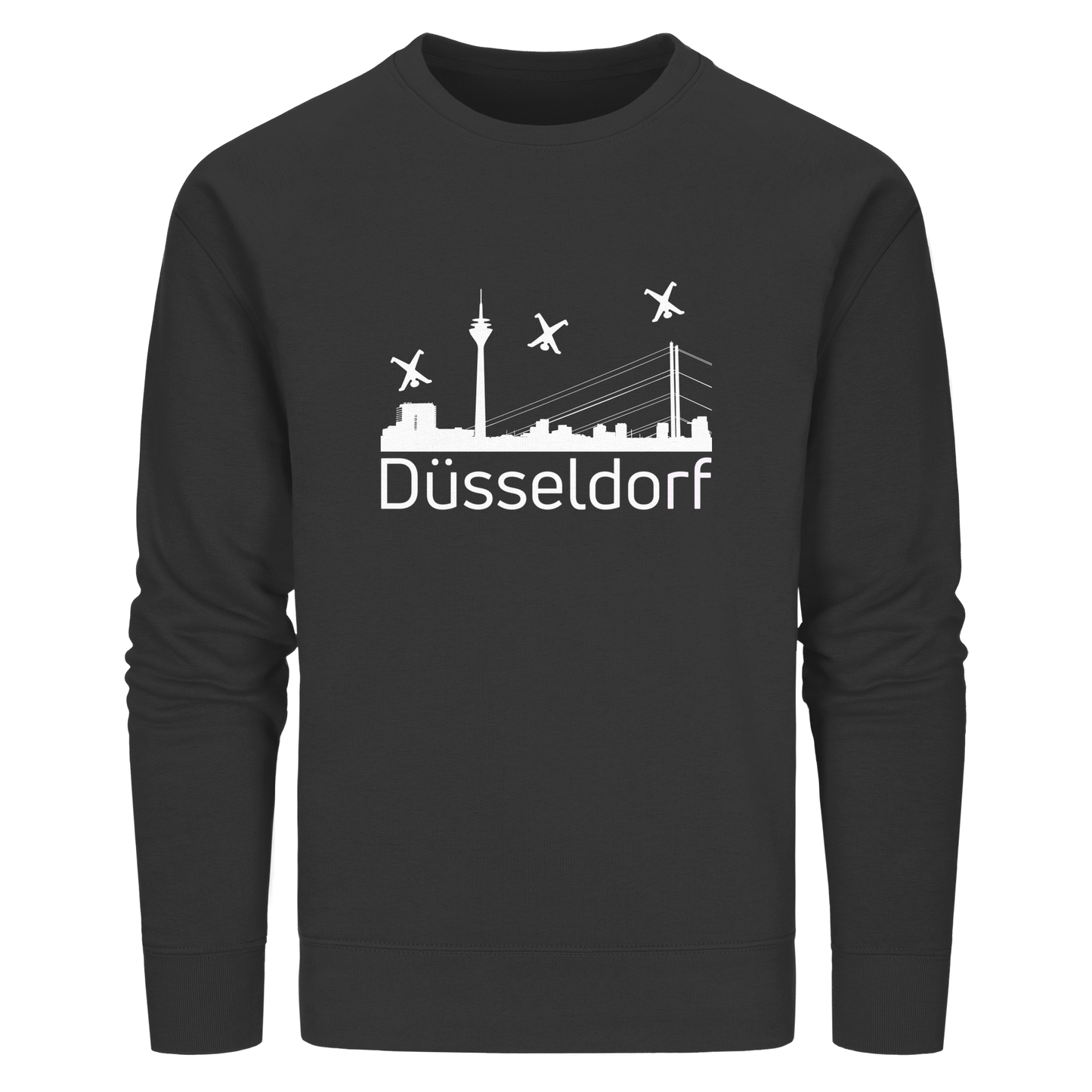 Skyline - Düsseldorf White - Organic Basic Unisex Sweatshirt