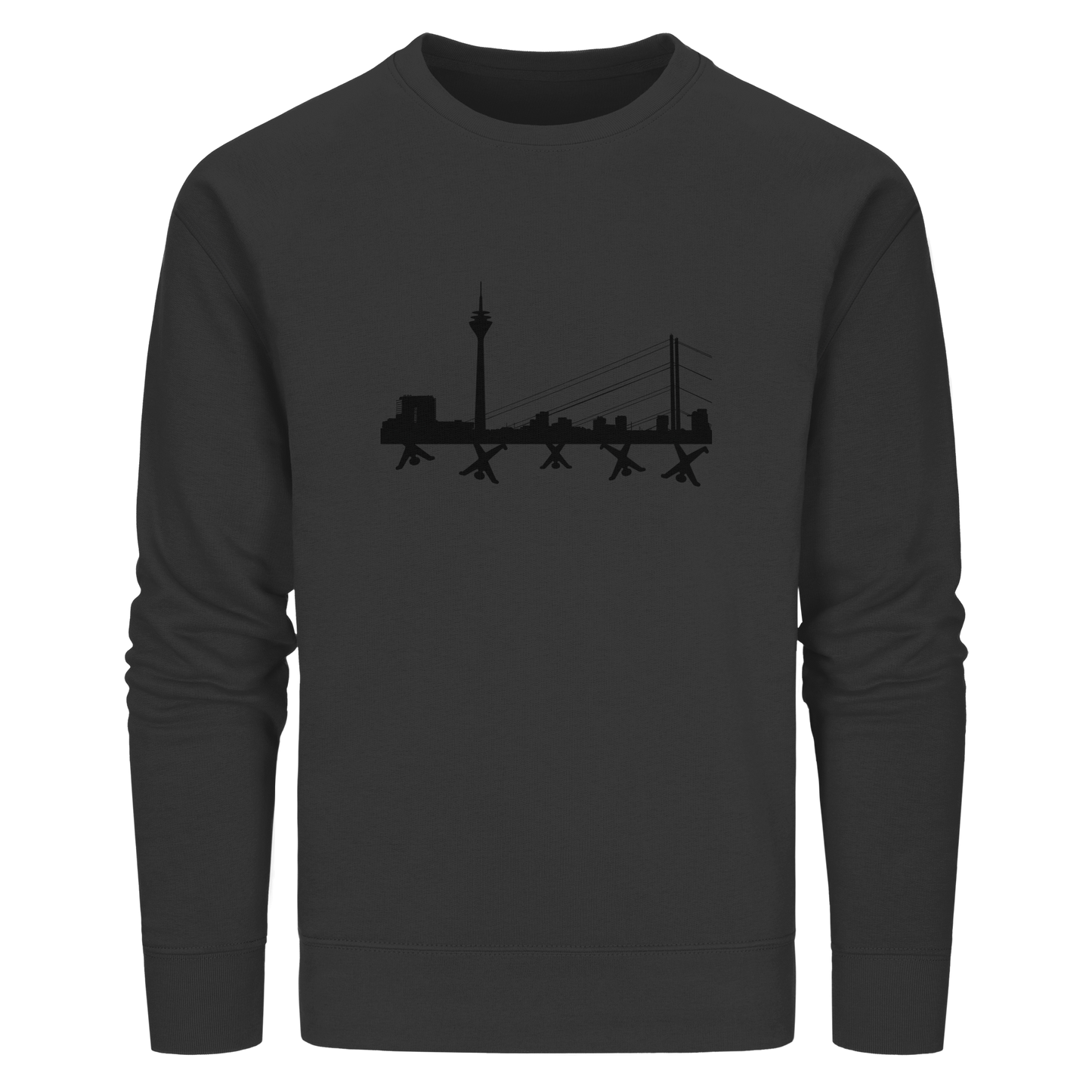 Skyline - Black - Organic Basic Unisex Sweatshirt