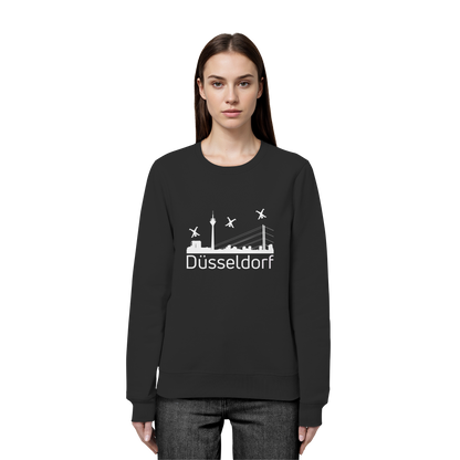 Skyline - Düsseldorf White - Organic Basic Unisex Sweatshirt