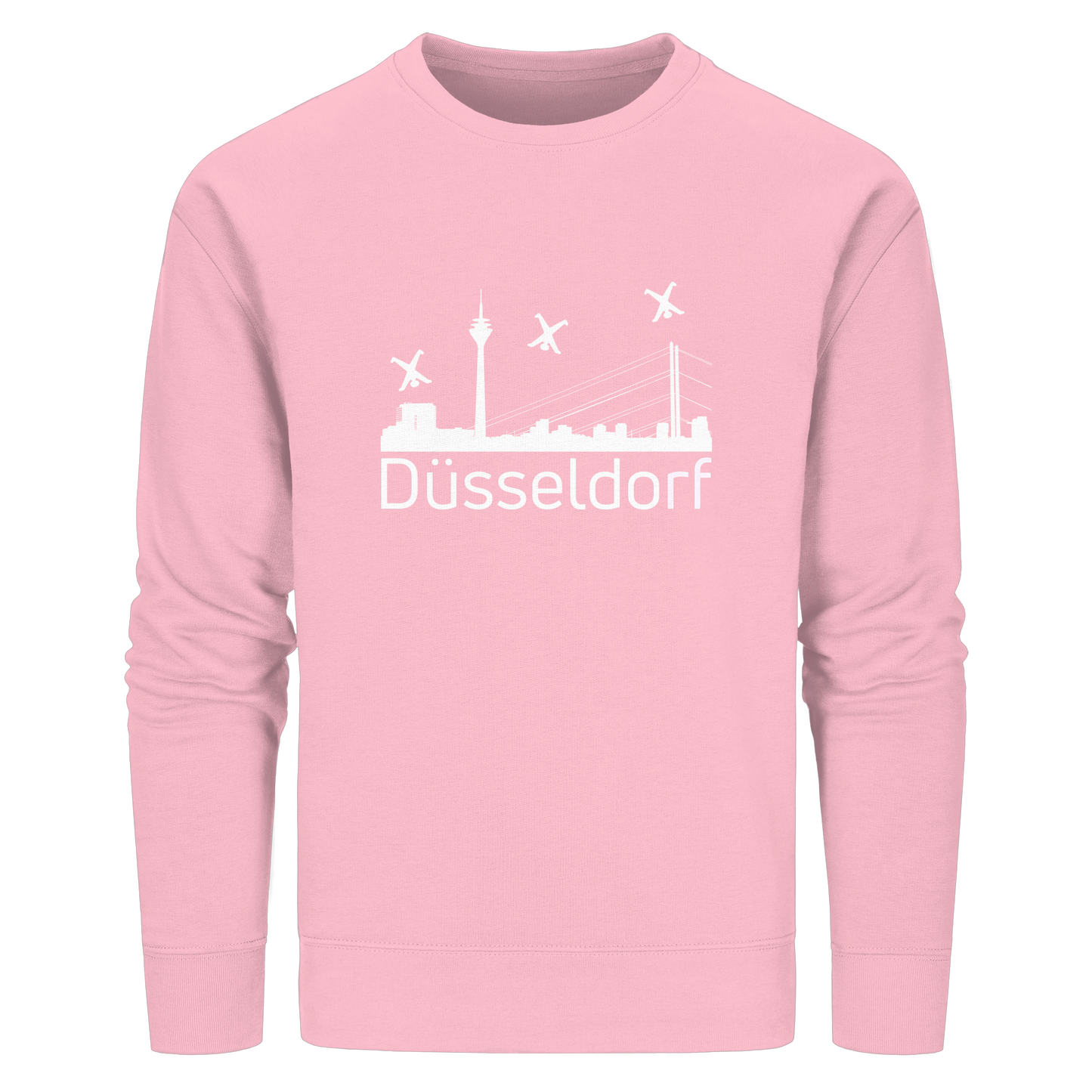 Skyline - Düsseldorf White - Organic Basic Unisex Sweatshirt