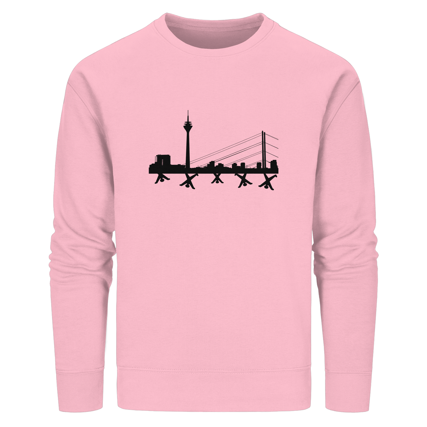 Skyline - Black - Organic Basic Unisex Sweatshirt