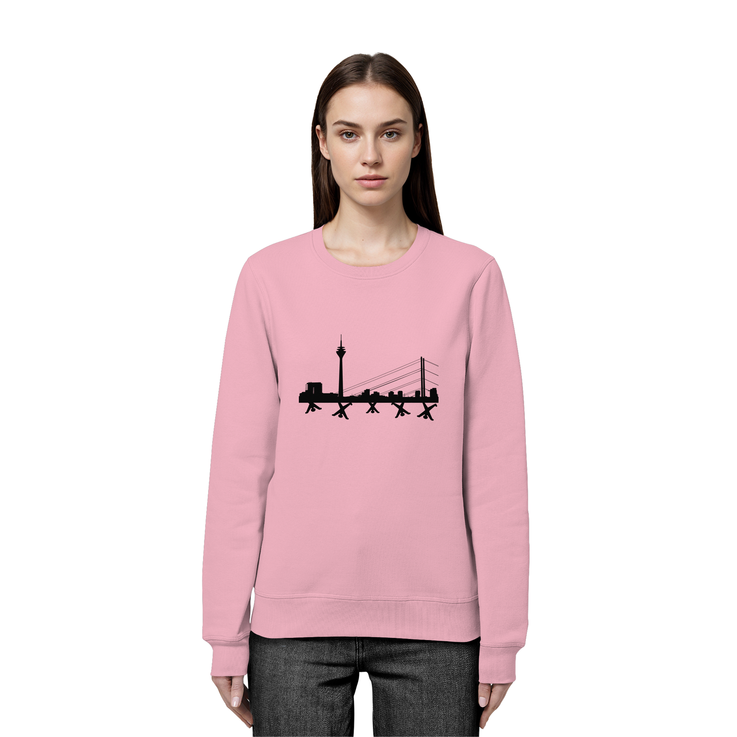 Skyline - Black - Organic Basic Unisex Sweatshirt