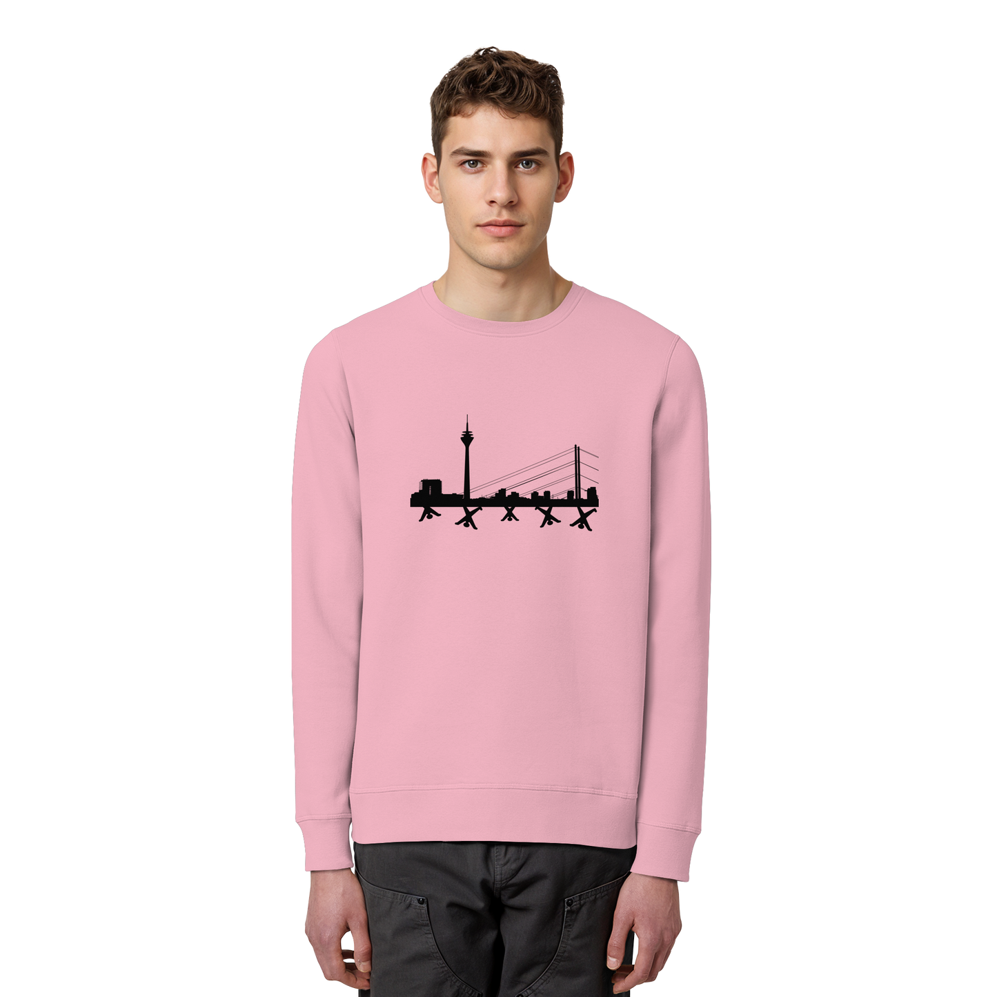Skyline - Black - Organic Basic Unisex Sweatshirt