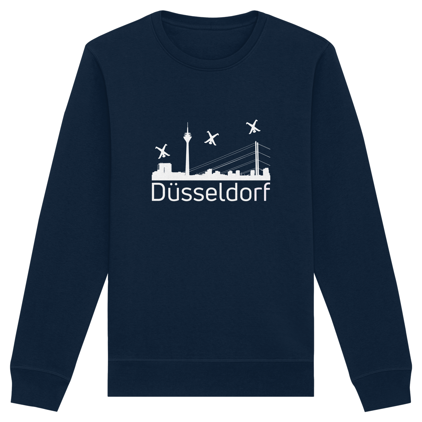 Skyline - Düsseldorf White - Organic Basic Unisex Sweatshirt