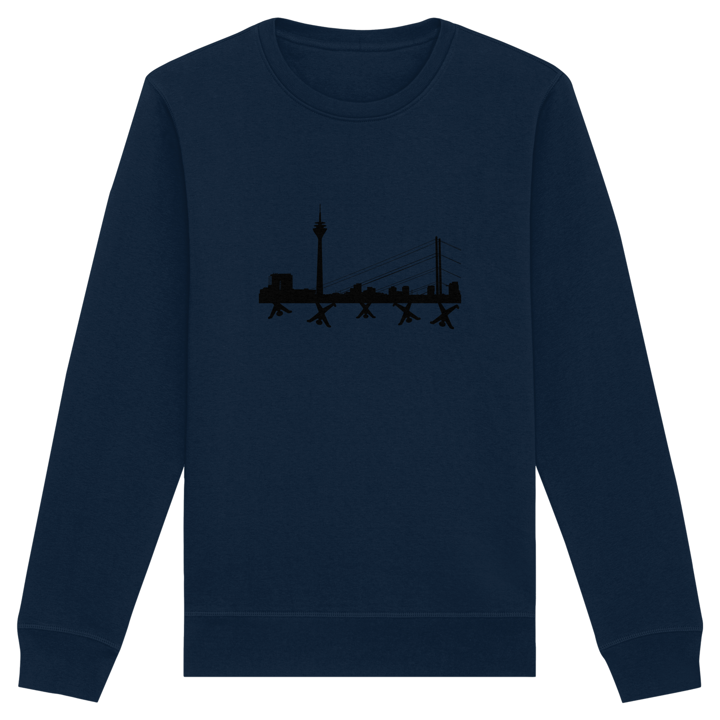 Skyline - Black - Organic Basic Unisex Sweatshirt