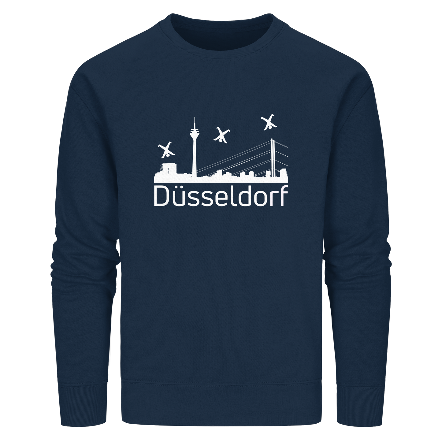 Skyline - Düsseldorf White - Organic Basic Unisex Sweatshirt