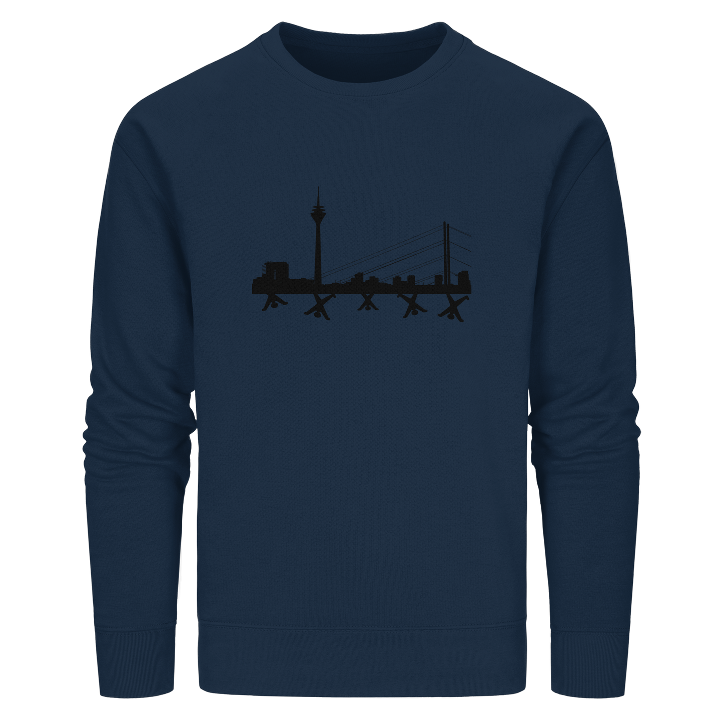 Skyline - Black - Organic Basic Unisex Sweatshirt