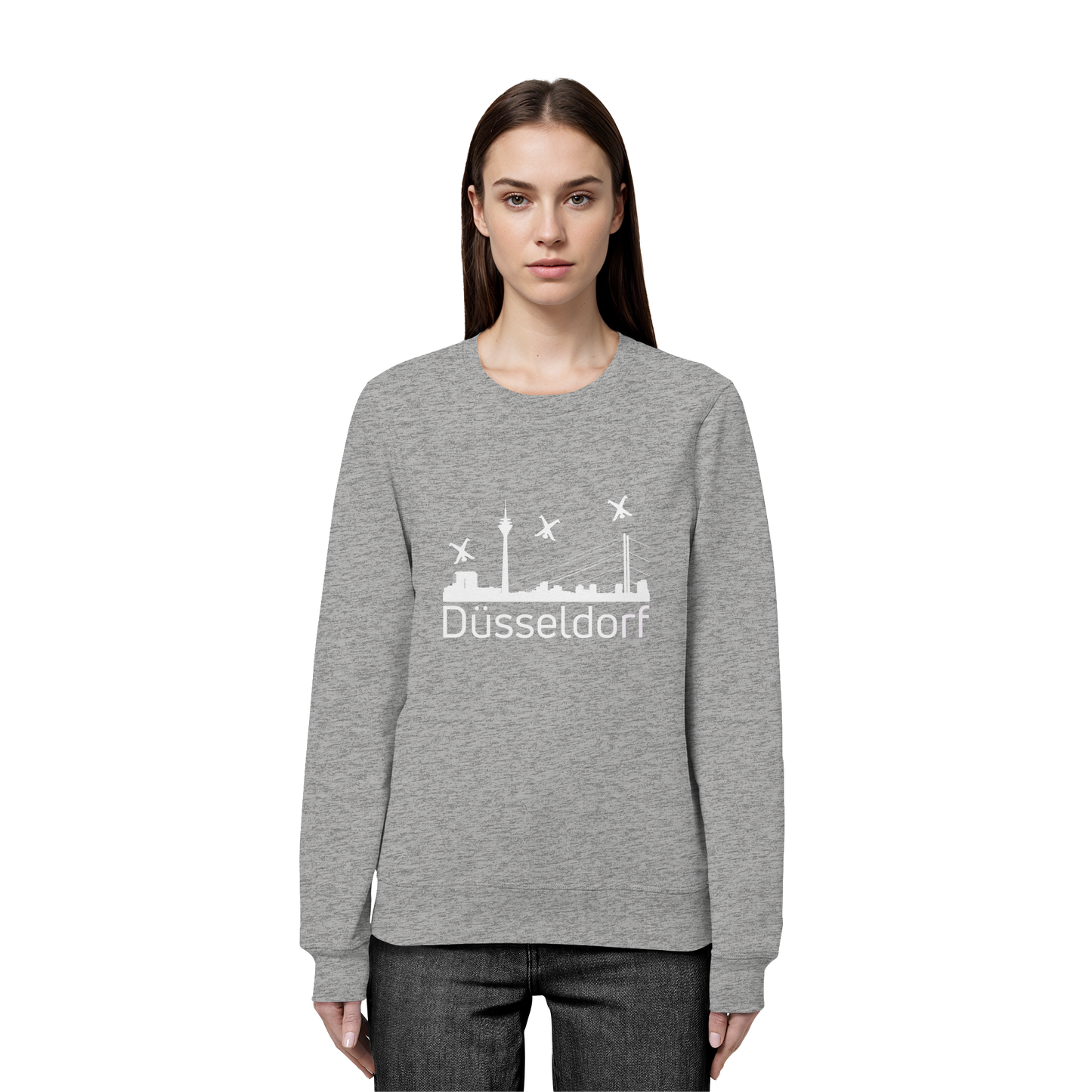 Skyline - Düsseldorf White - Organic Basic Unisex Sweatshirt