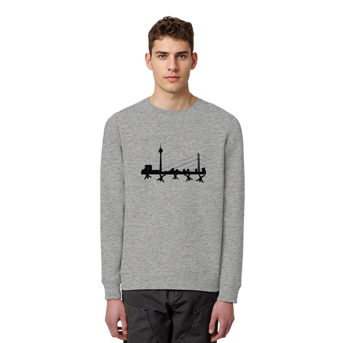 Skyline - Black - Organic Basic Unisex Sweatshirt