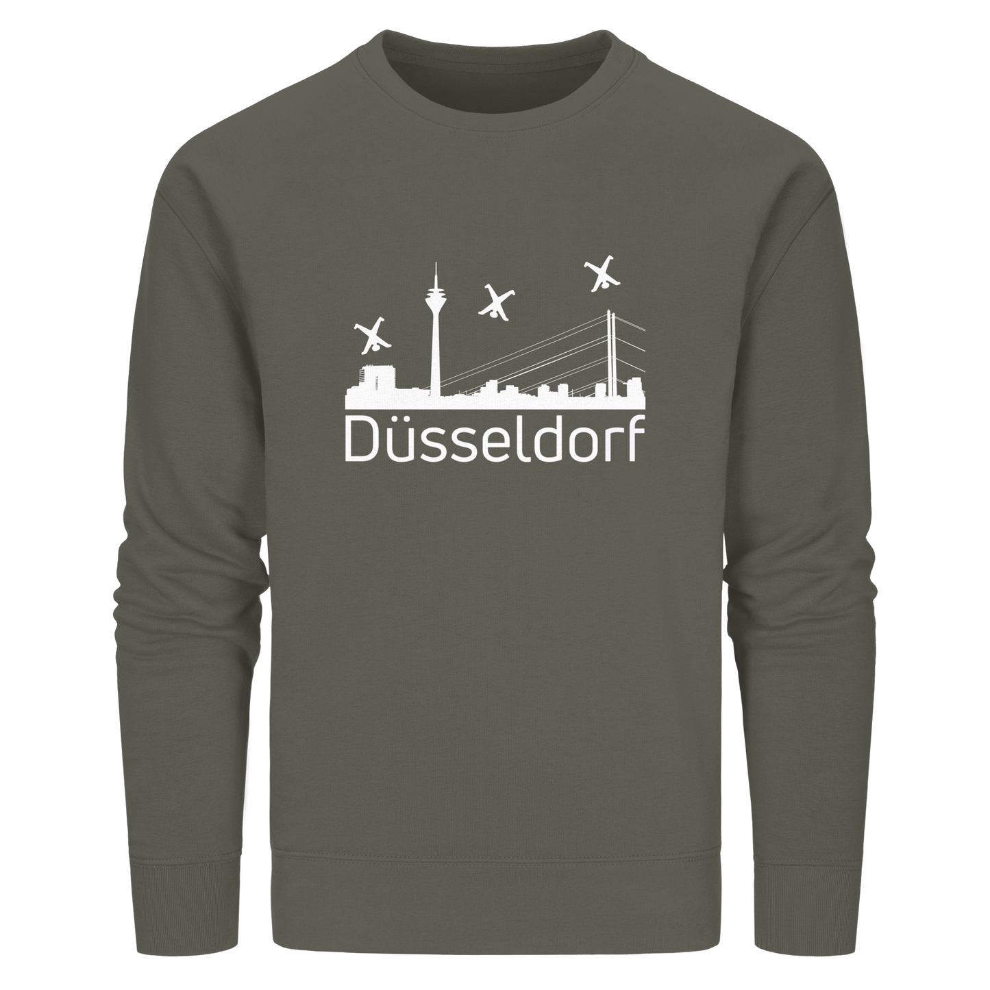 Skyline - Düsseldorf White - Organic Basic Unisex Sweatshirt