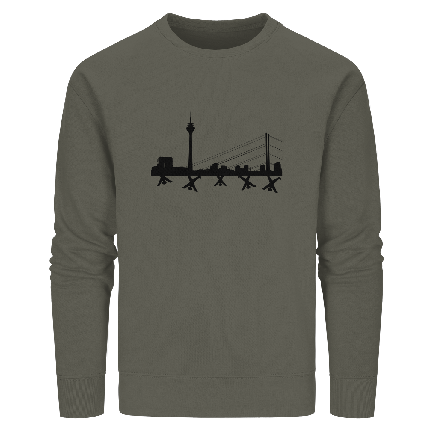 Skyline - Black - Organic Basic Unisex Sweatshirt