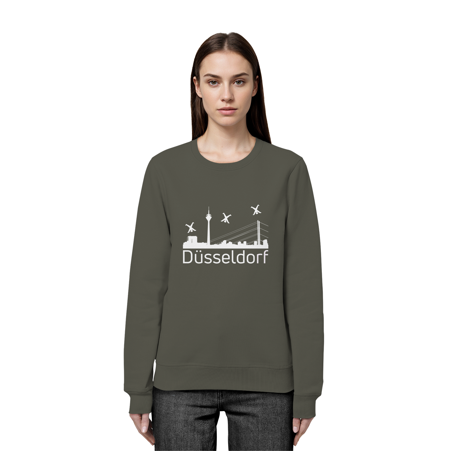 Skyline - Düsseldorf White - Organic Basic Unisex Sweatshirt