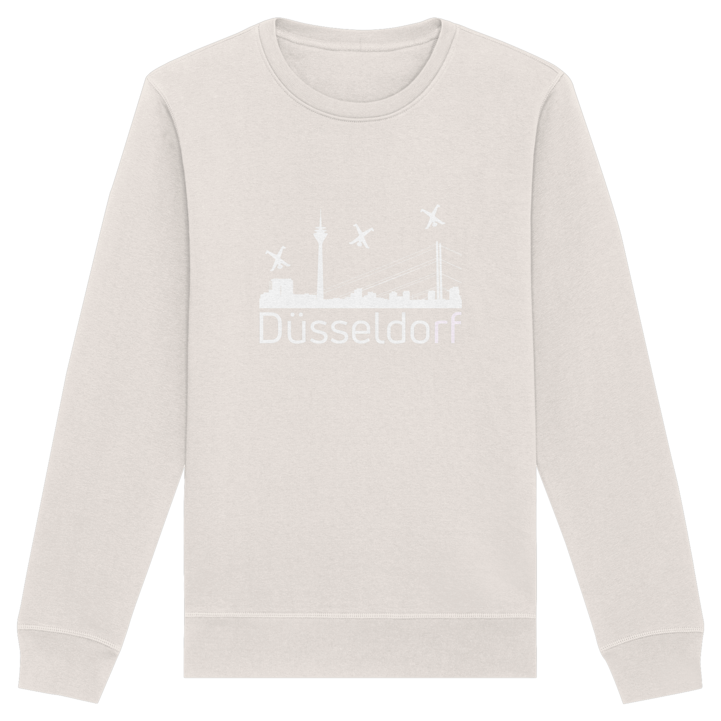 Skyline - Düsseldorf White - Organic Basic Unisex Sweatshirt