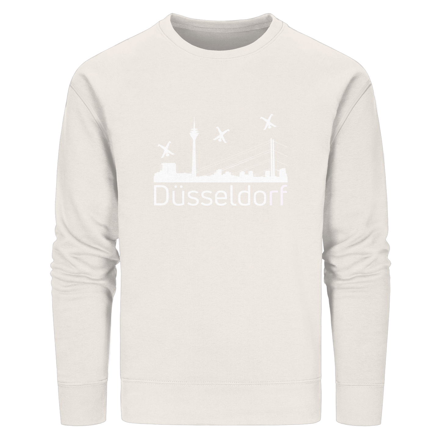 Skyline - Düsseldorf White - Organic Basic Unisex Sweatshirt