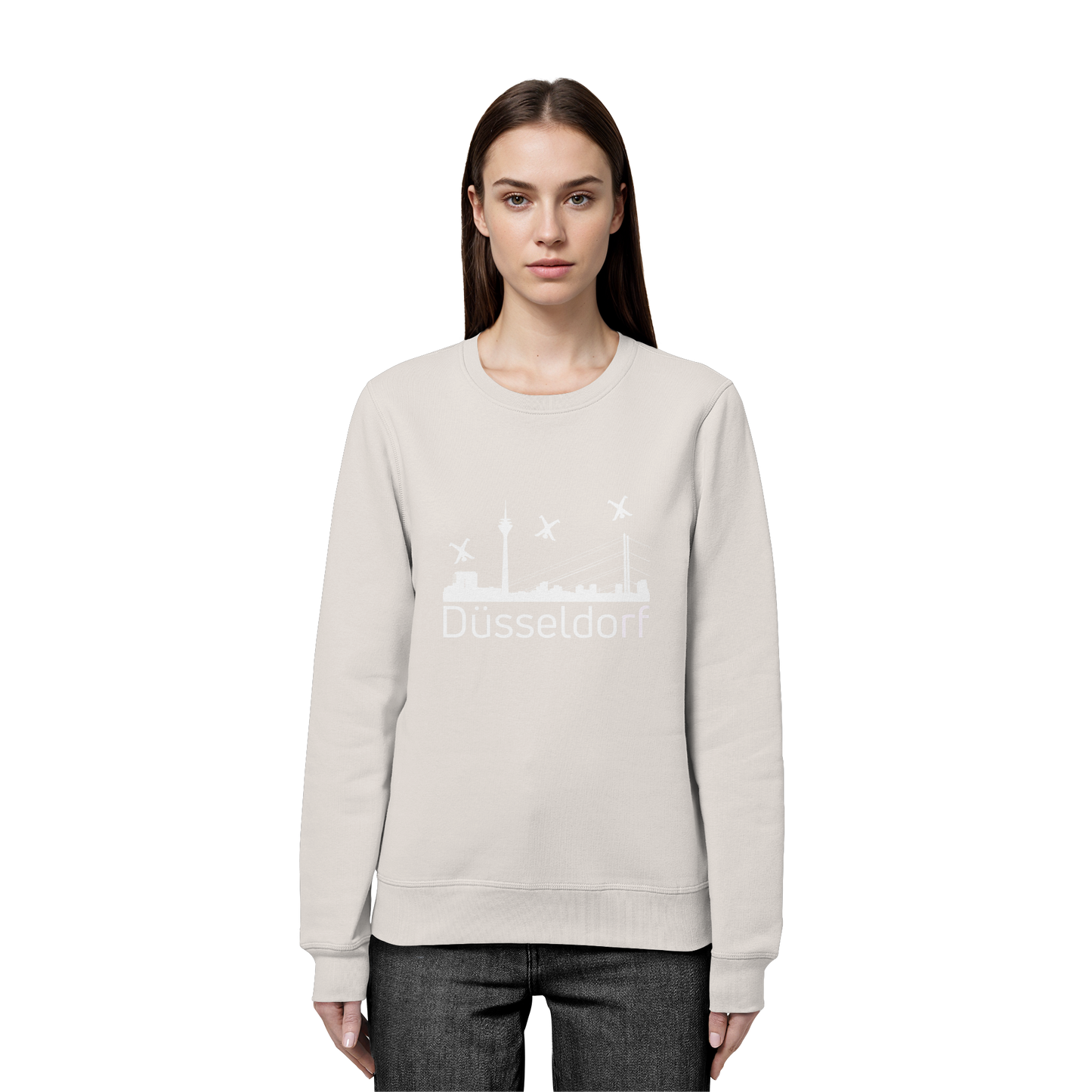 Skyline - Düsseldorf White - Organic Basic Unisex Sweatshirt