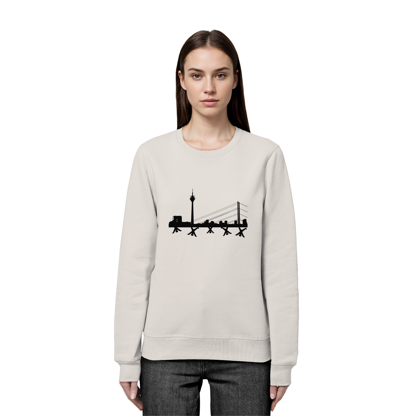 Skyline - Black - Organic Basic Unisex Sweatshirt