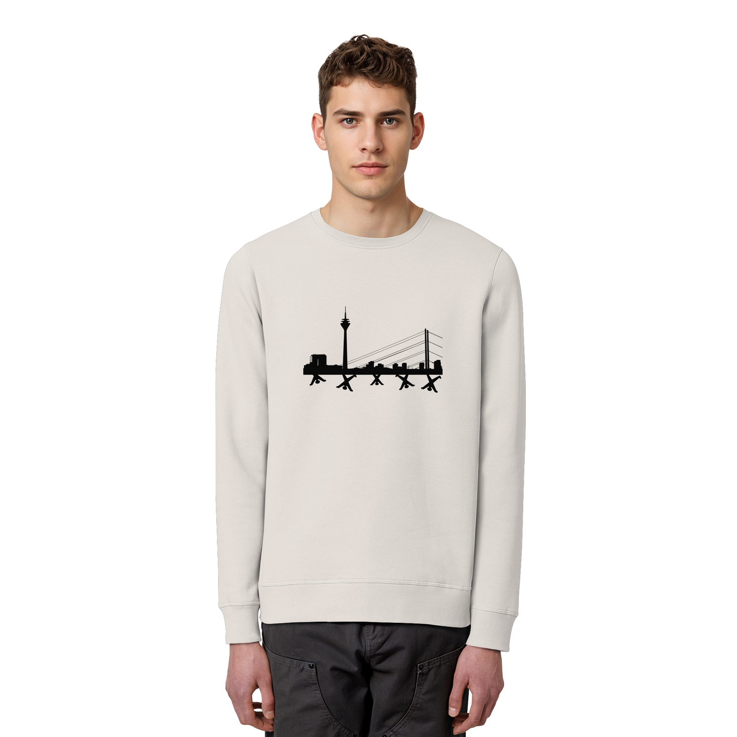 Skyline - Black - Organic Basic Unisex Sweatshirt