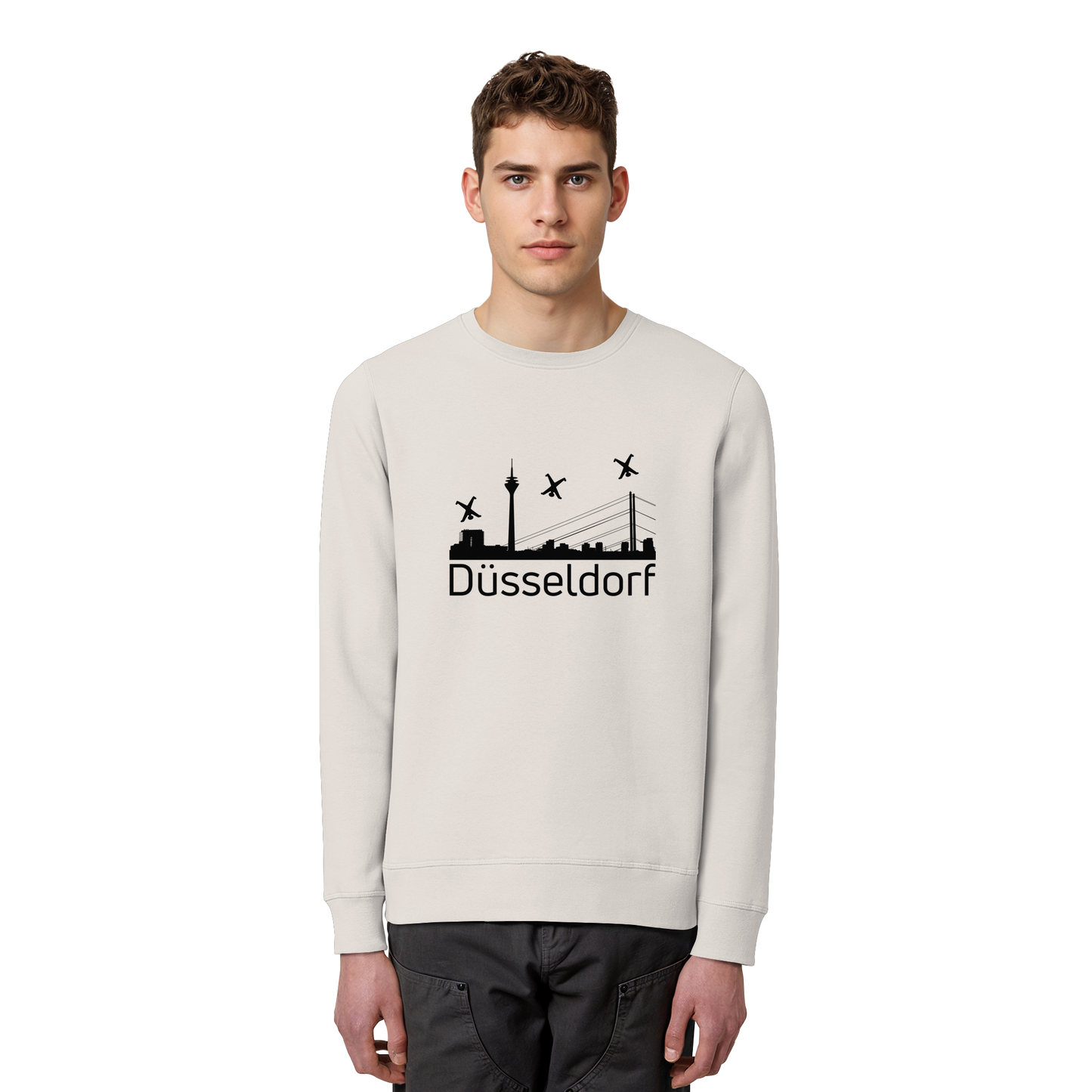 Skyline - Düsseldorf Black - Organic Basic Unisex Sweatshirt