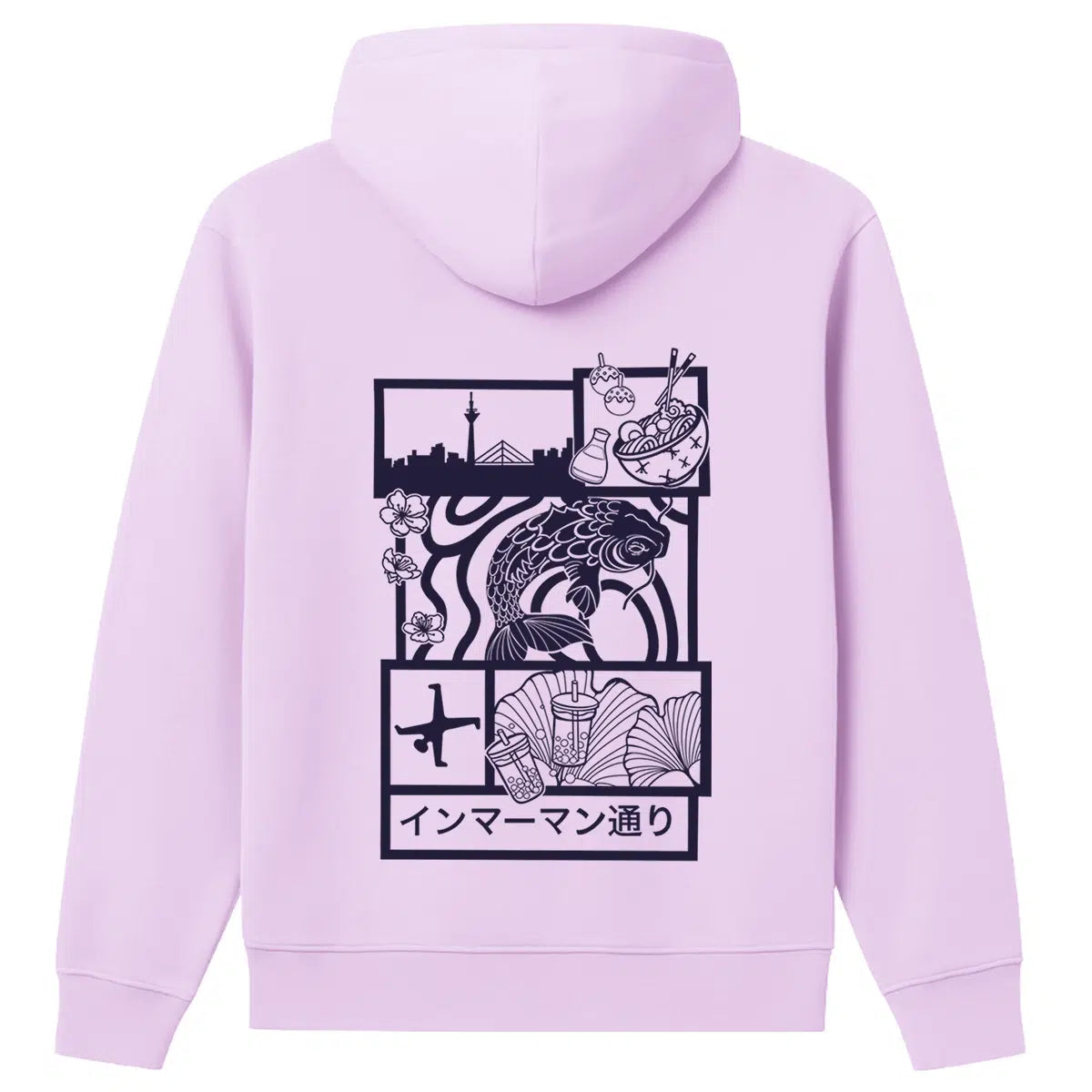 Hoodie Japan Koi Purple