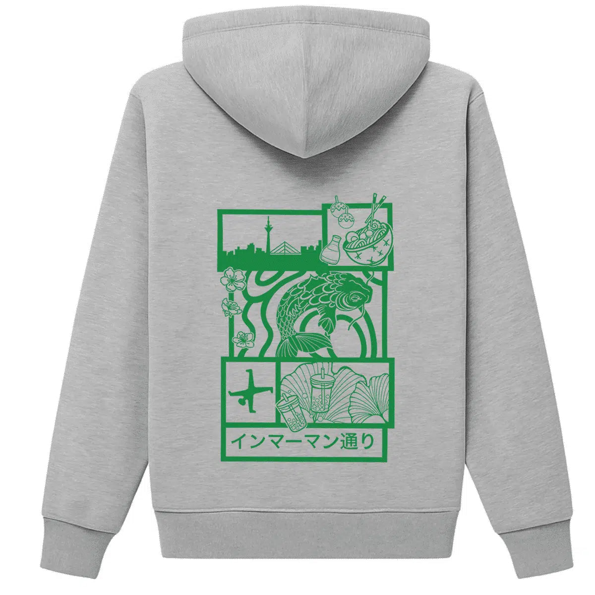 Hoodie Japan Koi grün