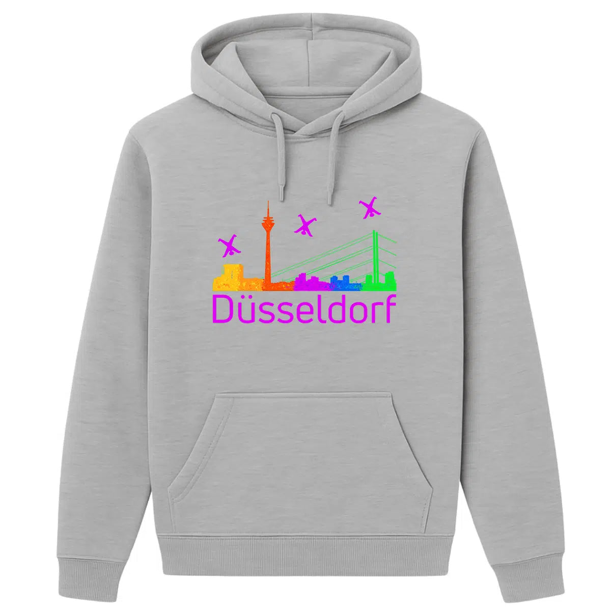Hoodie Düsseldorf Skyline Purple