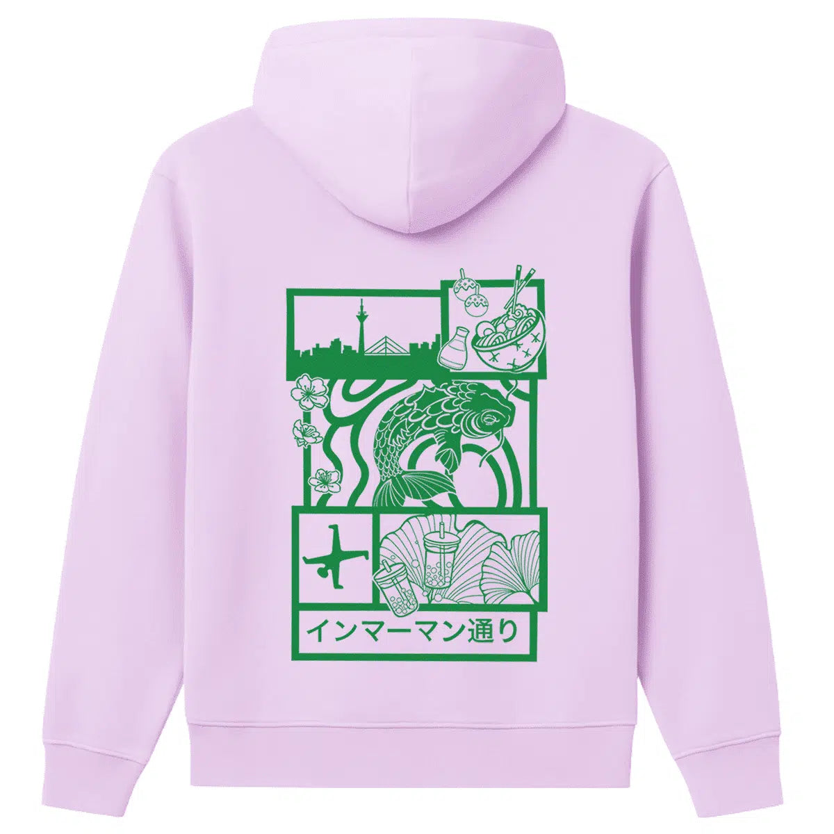 Hoodie Japan Koi grün