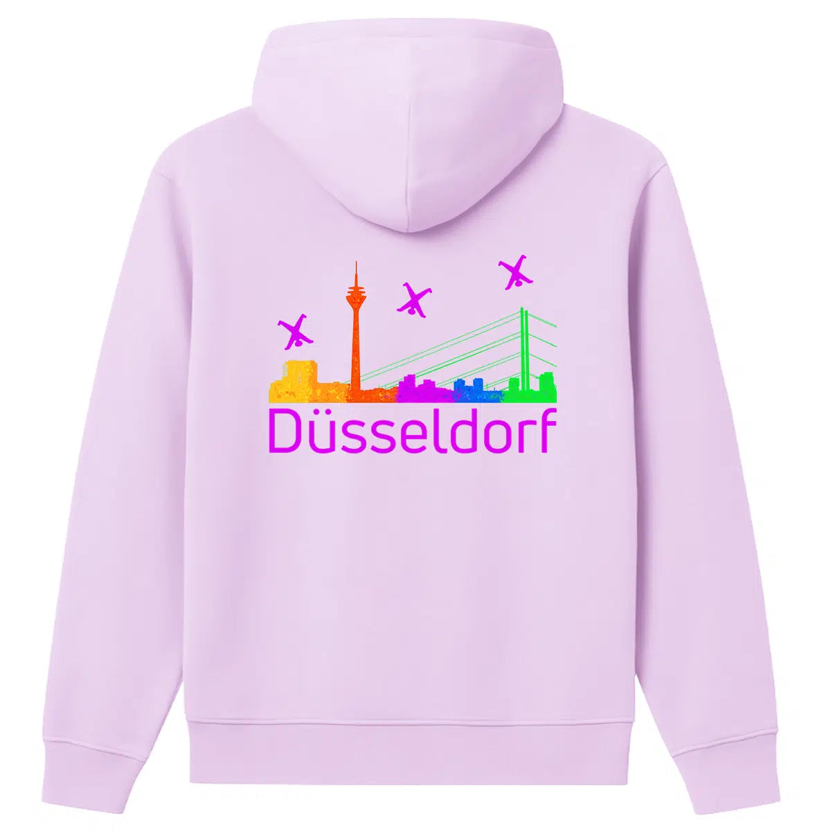Hoodie Düsseldorf Skyline Purple