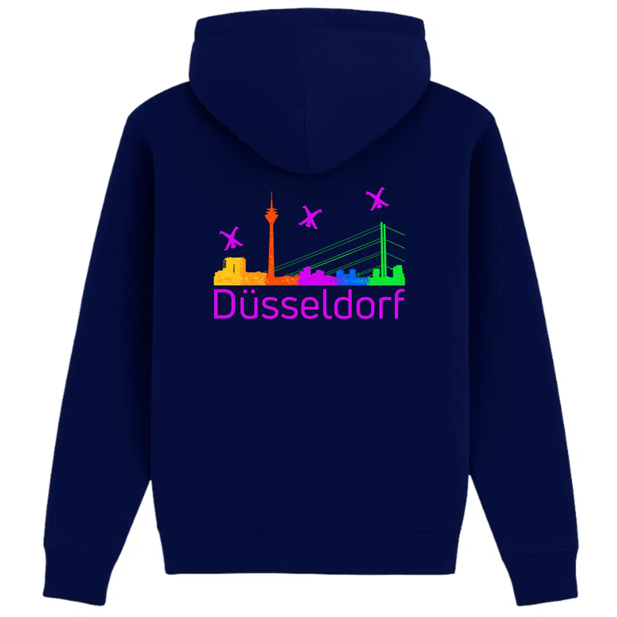 Hoodie Düsseldorf Skyline Purple