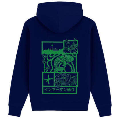Hoodie Japan Koi grün