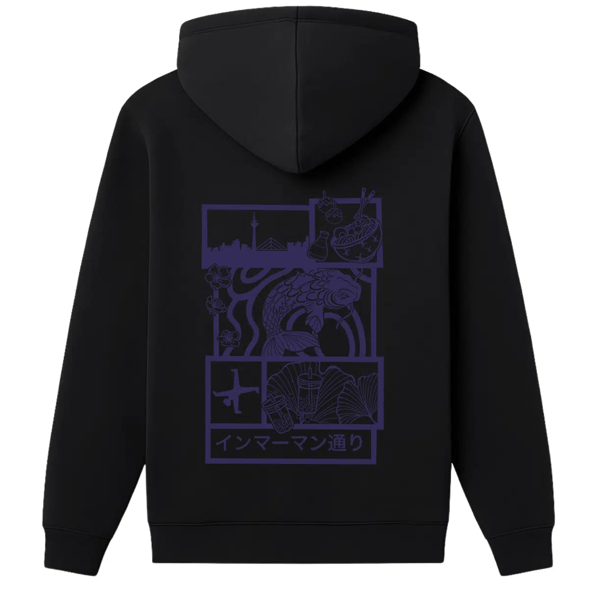 Hoodie Japan Koi Purple