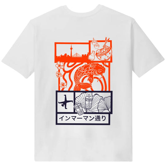 T-Shirt Japan Backprint Koi Orange Purple