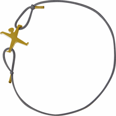 Armband 925er Silber vergoldet Grau Radschläger