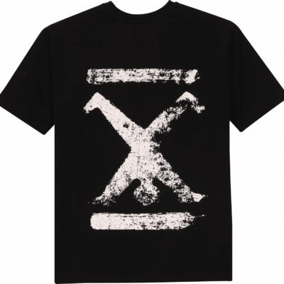 T-Shirt Schwarz Unisex mit Backprint White